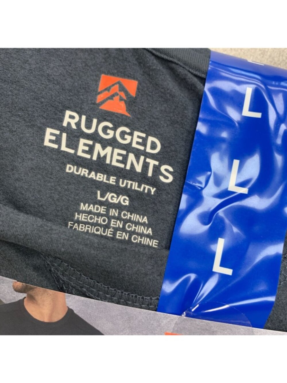 Rugged Elements Men's L 2-Pack Sueded Long Sleeve Sweatshirts Blue & Grey H2038 - Picture 5 of 8